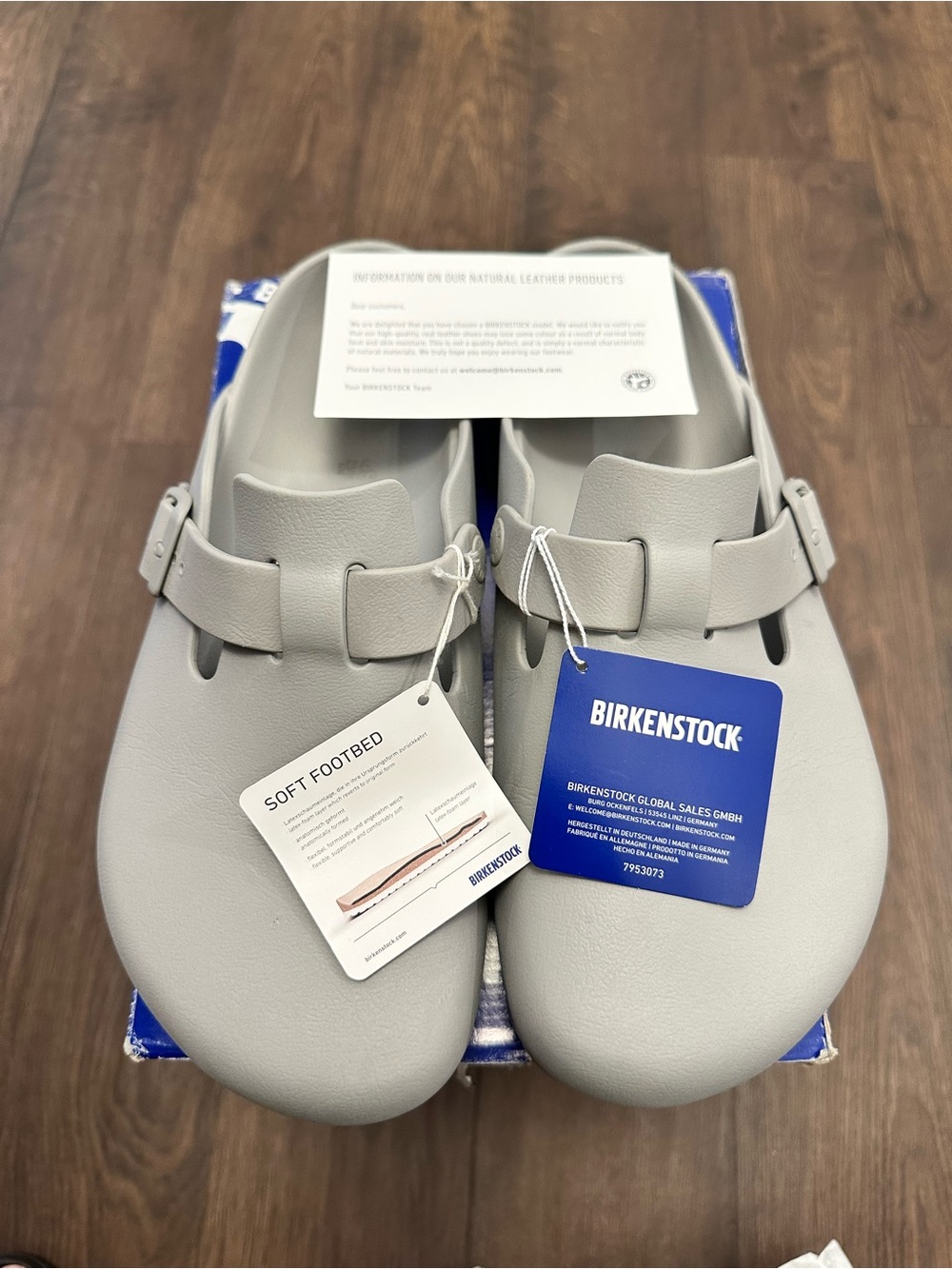 Birkenstock Men’s Boston Iron Gray Regular Fit Clogs, Size 45 (US Size 12)